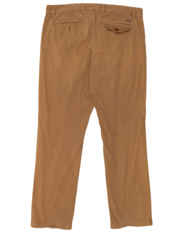 Calça Chino masculina reta Barbour W38 L32 algodão bege