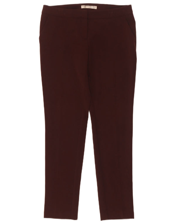 Daniele Alessandrini Womens Slim Chino Trousers IT 42 Medium W32 L30 Maroon