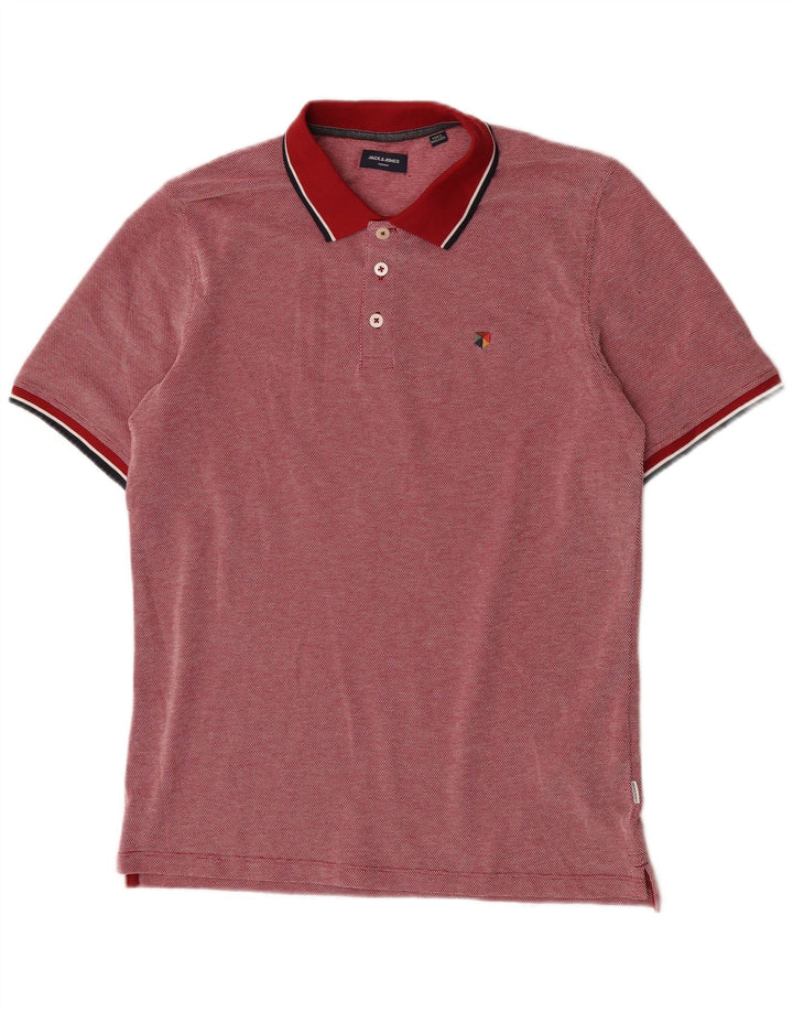 Jack & Jones Polo Hombre De Algodón Con Manchas Rojas Medianas