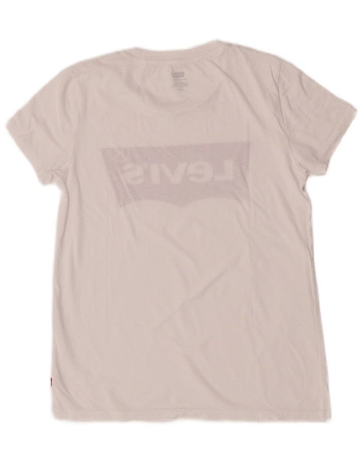 Levi's Womens Graphic T-Shirt Top UK 10 Small White