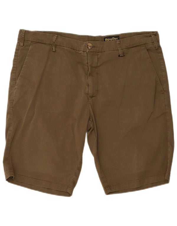 Refrigiwear Pantalones cortos chinos de cintura alta para hombre IT 54 2XL W38 Algodón caqui
