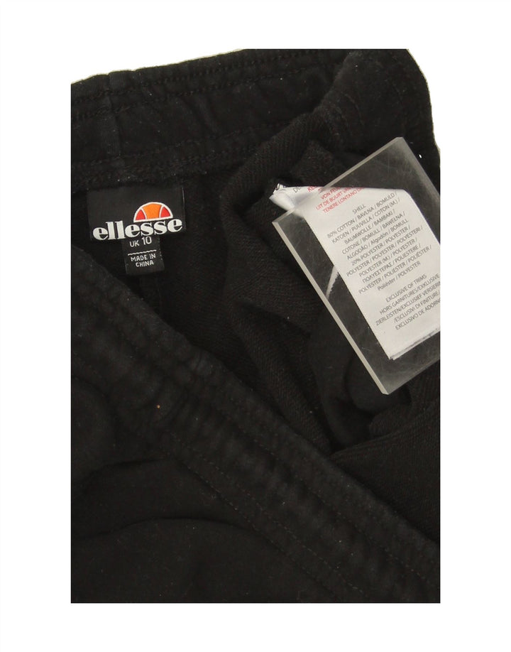 ELLESSE Womens Sport Shorts UK 14 Medium Black Cotton Vintage Ellesse and Second-Hand Ellesse from Messina Hembry 
