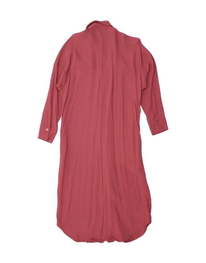 MASSIMO DUTTI Womens Maxi Shirt Dress EU 38 Small Red Viscose Vintage Massimo Dutti and Second-Hand Massimo Dutti from Messina Hembry 