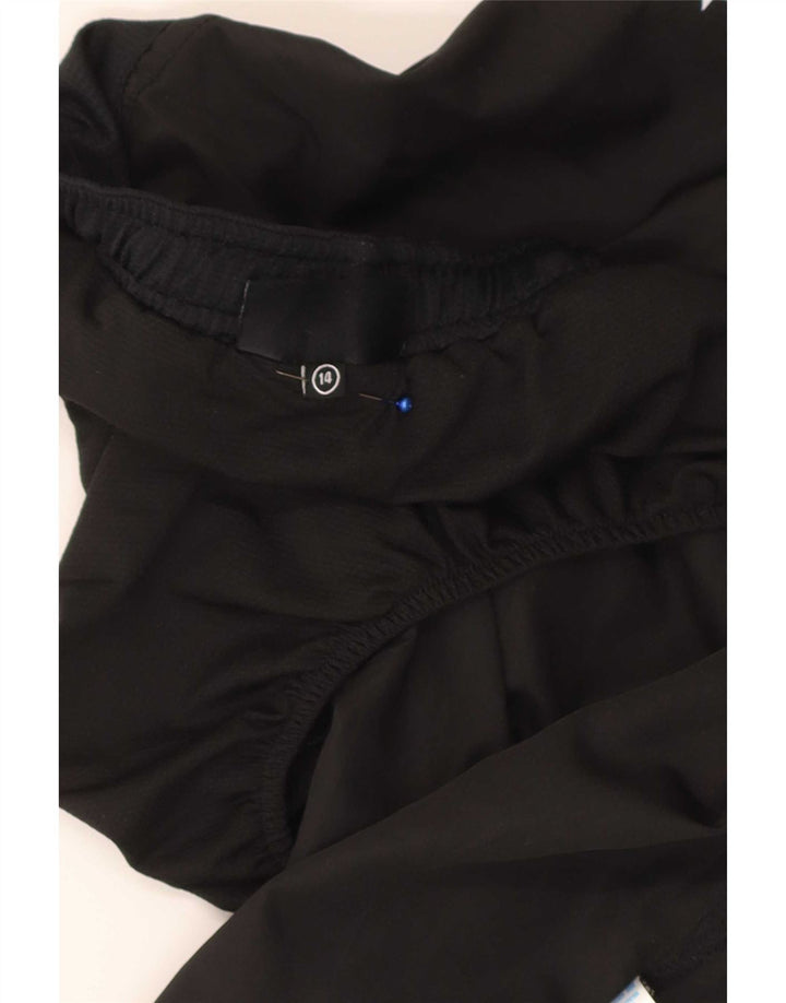 Champion Womens Graphic Regular Sport Shorts UK 14 Large Schwarz Polyester