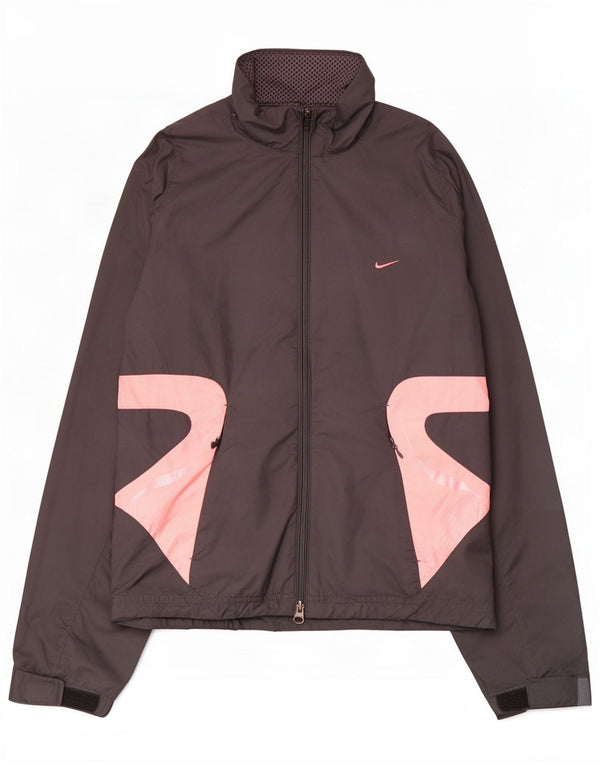 Chaqueta impermeable Nike Climalite para mujer UK 8/10 Small Grey Colourblock Poliéster