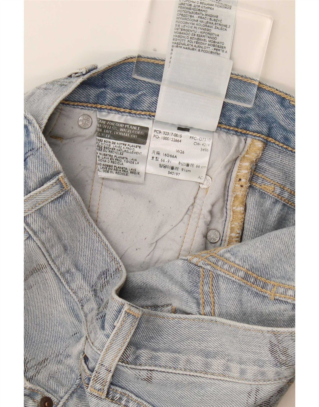 Levi's Womens 501 Denim Shorts W26 Small Blue Cotton