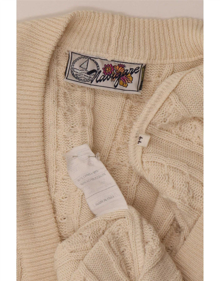 Navigare Cardigan Femme Pull IT 44 Laine Beige Moyen