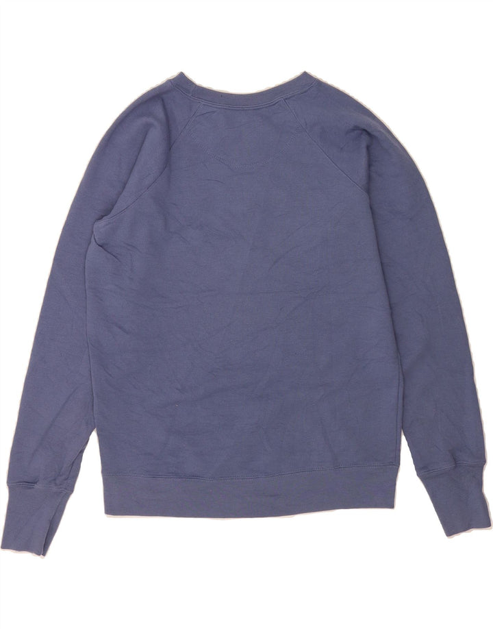 CHAMPION Womens Graphic Sweatshirt Jumper UK 14 Medium Blue Cotton Vintage Champion and Second-Hand Champion from Messina Hembry 