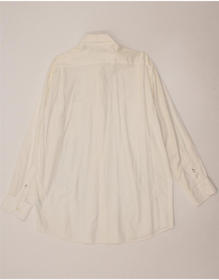 TOMMY HILFIGER Mens Regular Fit Shirt Size 16 Large Off White Cotton Vintage Tommy Hilfiger and Second-Hand Tommy Hilfiger from Messina Hembry 
