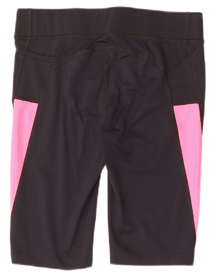 FILA Womens Sport Shorts UK 10 Small  Black Colourblock Polyester