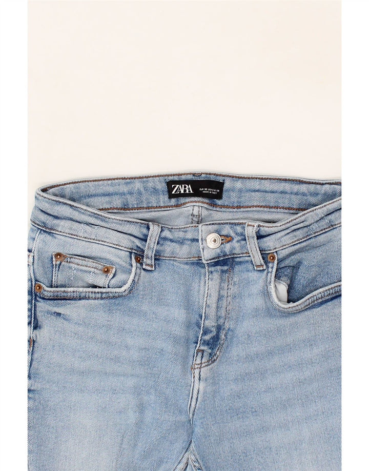 ZARA Womens Distressed Slim Jeans EU 38 Medium W26 L27 Blue Cotton Vintage Zara and Second-Hand Zara from Messina Hembry 