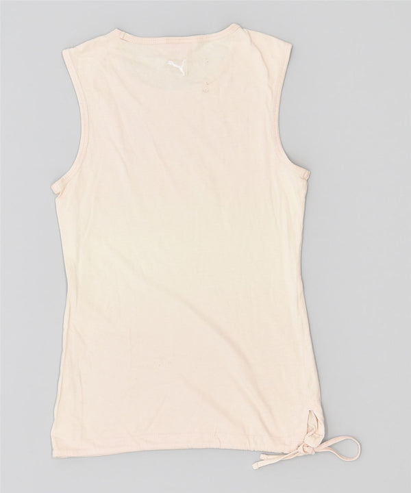 PUMA grafisk vest top til kvinder 10 Small off white bomuld