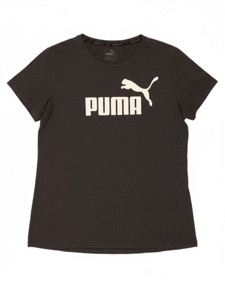 PUMA Womens Graphic T-Shirt Top UK 16 Large Grey Polyester