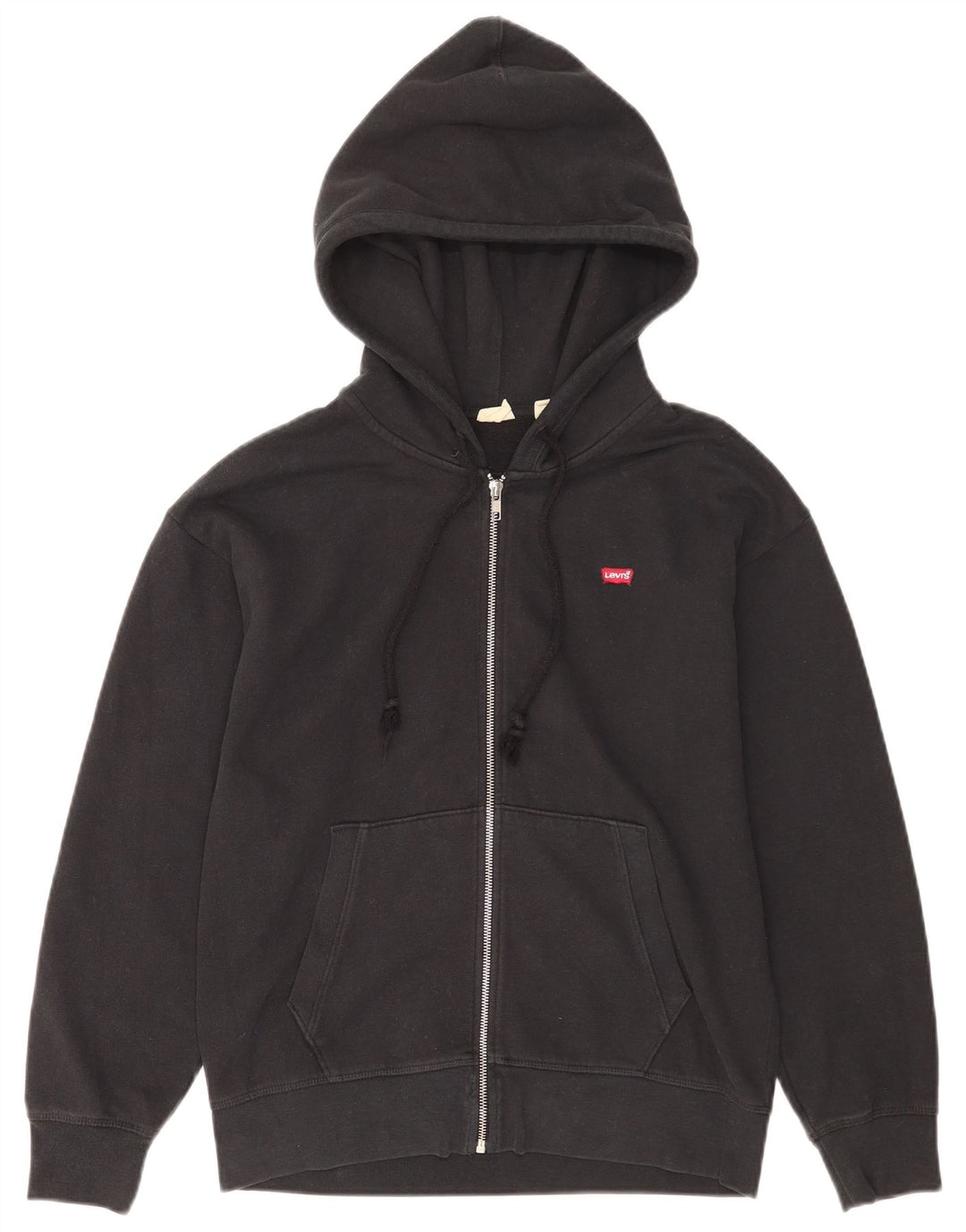 Levi's Herren-Kapuzenpullover mit Reißverschluss, mittelschwarz, Baumwolle