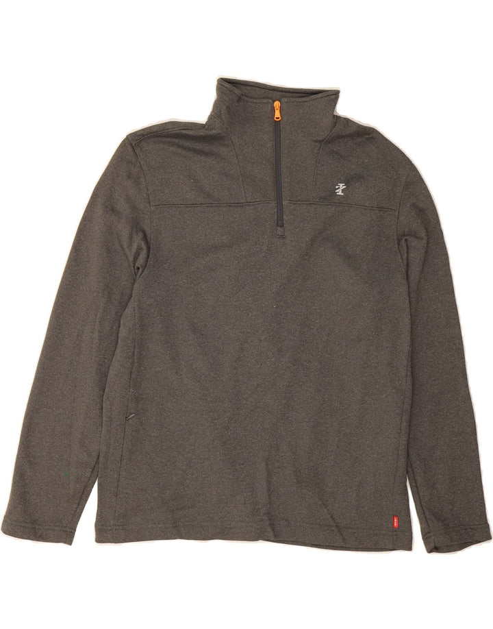 IZOD Mens Zip Neck Pullover Tracksuit Top Medium Grey Polyester Vintage Izod and Second-Hand Izod from Messina Hembry 