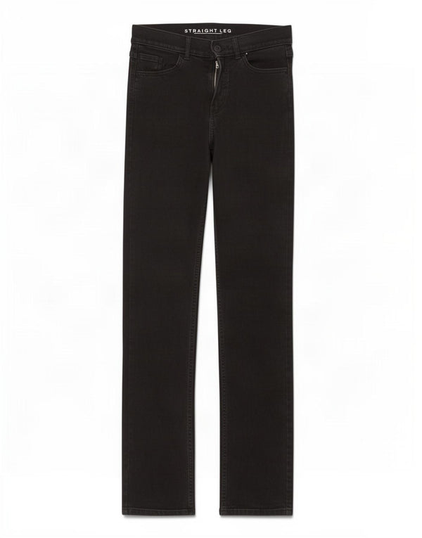 Женские прямые джинсы Marks & Spencer UK 10, маленькие W28 L32, черный хлопок