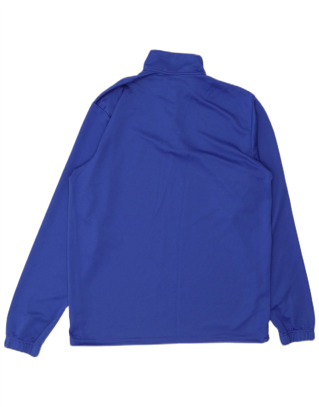 Adidas Mens Aeroready Zip Neck Graphic Top Long Sleeve Large Blue Polyester