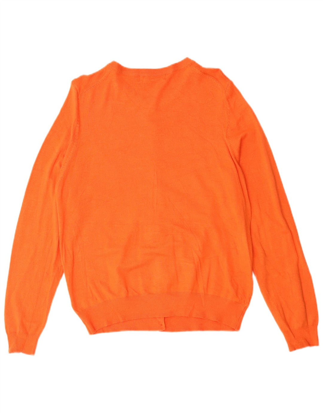 Marks & Spencer Womens Cardigan Sweater UK 16 Large Orange Viscose