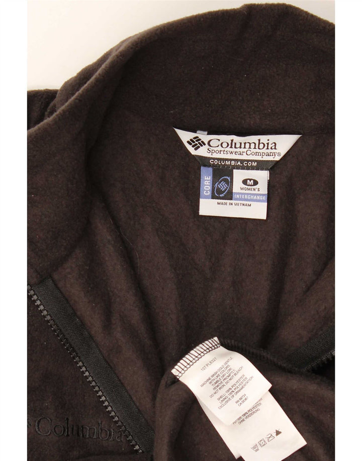 Columbia Womens Fleece Jacket UK 14 Medium Black Polyester Sports