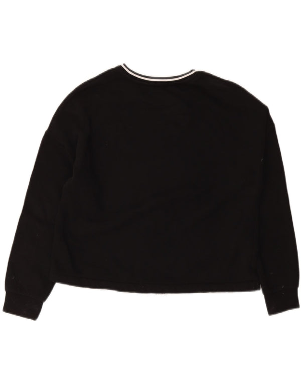 Marks & Spencer Girls Crop Sweatshirt Jumper 12-13 år Sort bomuld