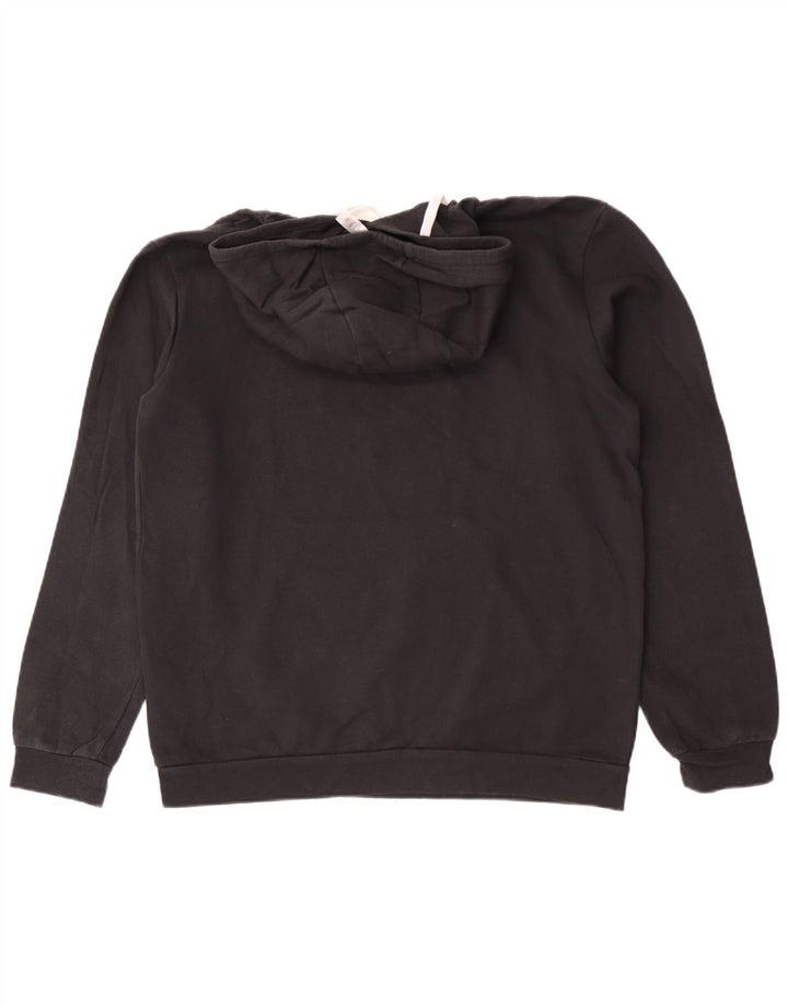 Adidas Mens Hoodie Jumper Medium Black Cotton