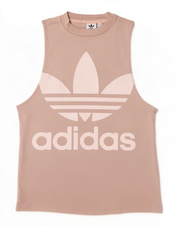 Canotta grafica da donna Adidas UK 6 XS in cotone beige