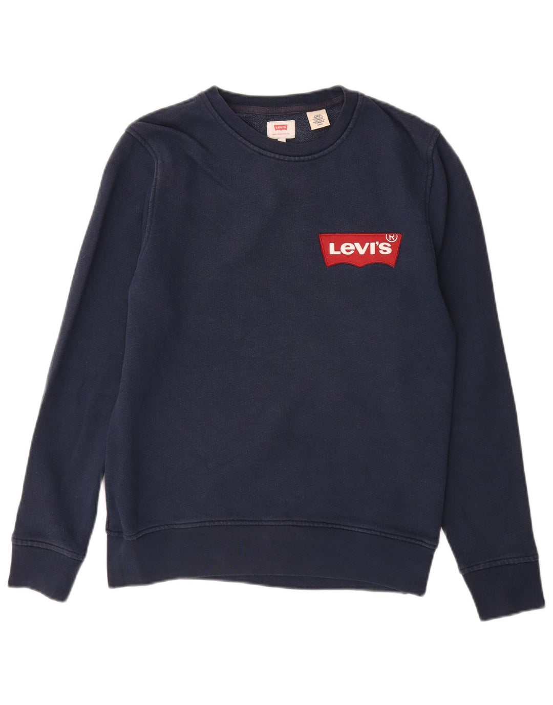 LEVI'S Mens Sweatshirt Jumper Small Navy Blue Cotton