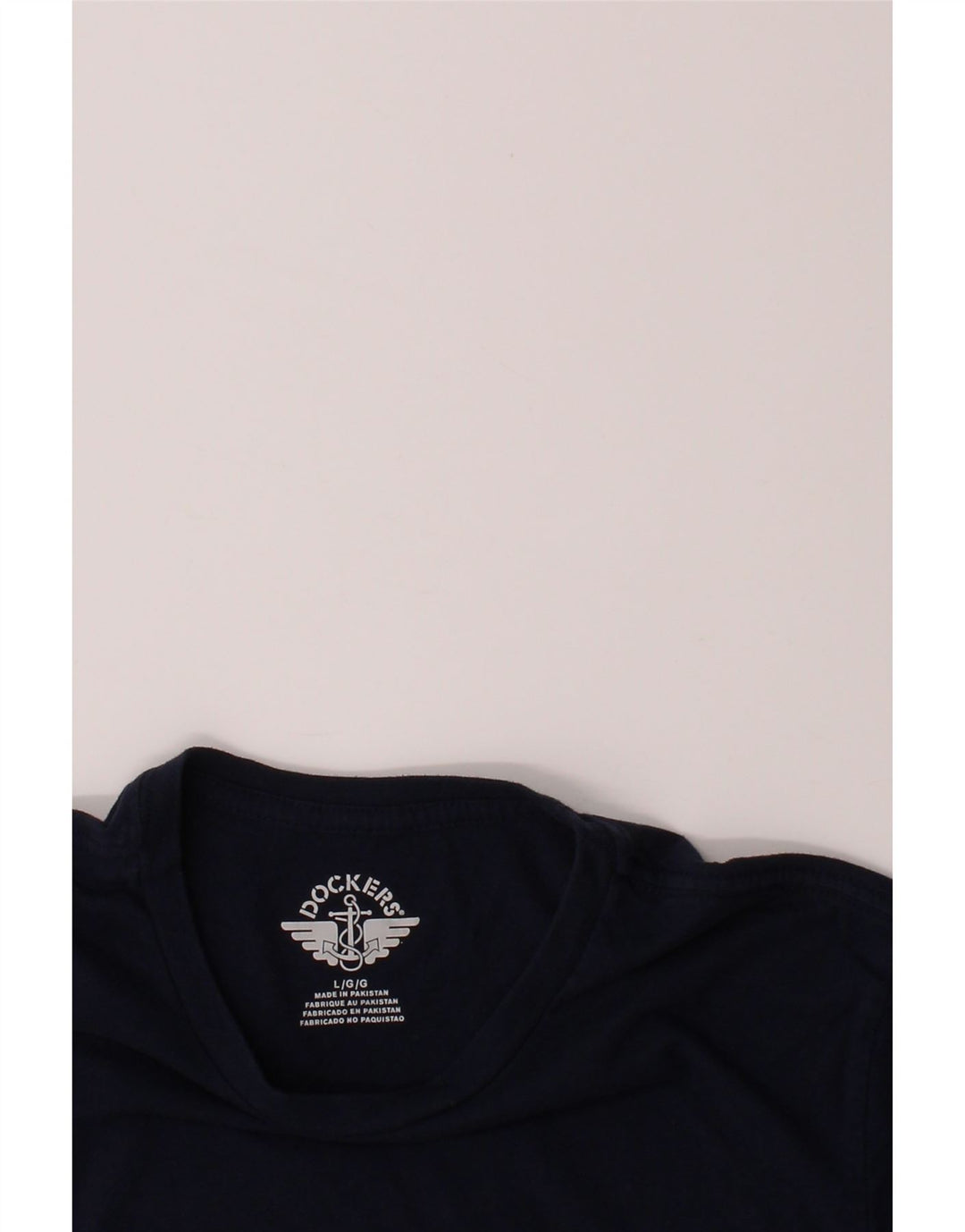 DOCKERS Mens T-Shirt Top Large Navy Blue Cotton Vintage Dockers and Second-Hand Dockers from Messina Hembry 