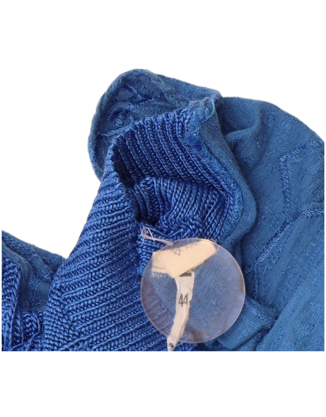 Vintage Womens Cardigan Sweater IT 44 Medium Blue Geometric Viscose