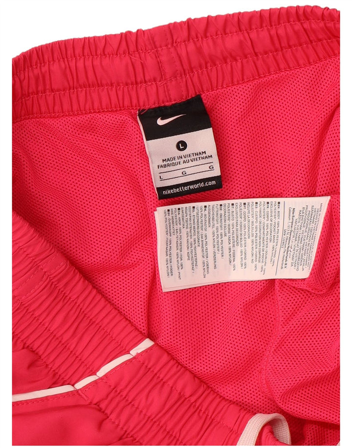 Męskie spodenki sportowe Nike z grafiką, duże, różowe, poliestrowe