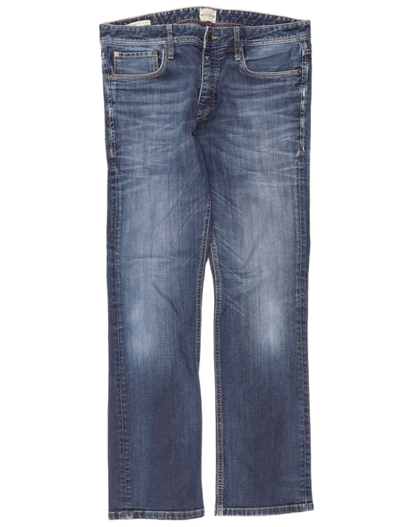Мужские прямые джинсы Jack & Jones Clark стандартного кроя W34 L32, синий хлопок
