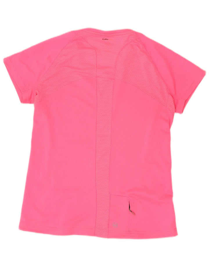 Adidas Dame Climacool T-Shirt Top UK 12 Medium Pink Polyester