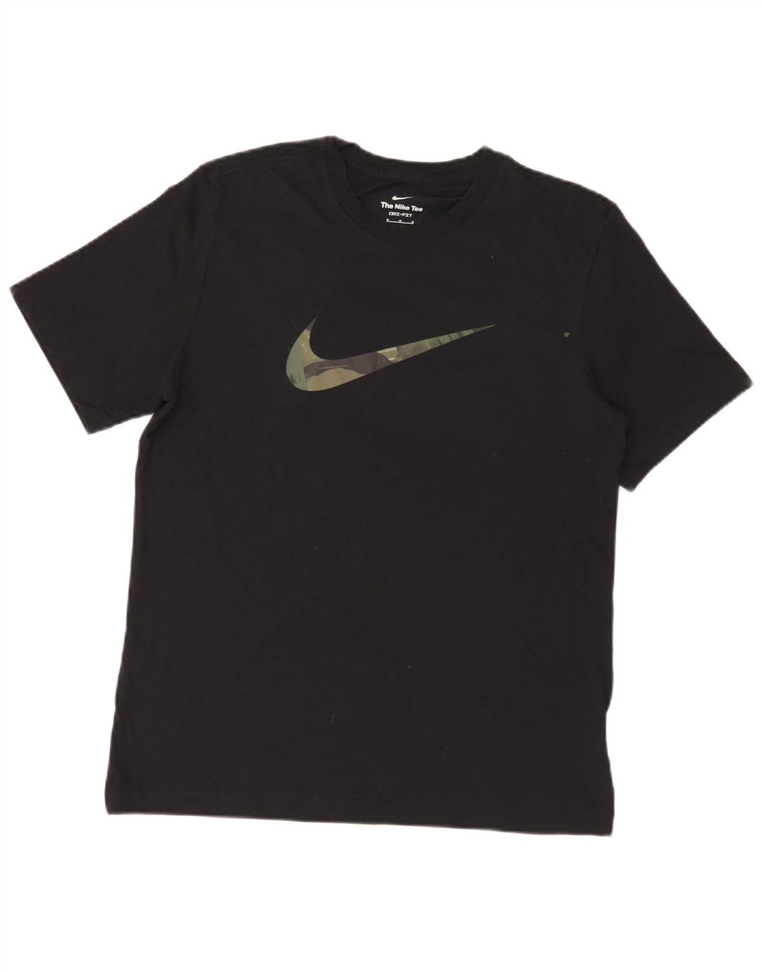 Nike Mens Dri Fit Graphic T-Shirt Top Medium Black Cotton