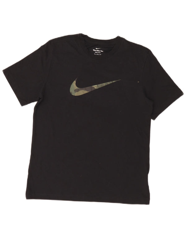 Nike Hommes Dri Fit Graphic T-Shirt Haut Noir Moyen Coton