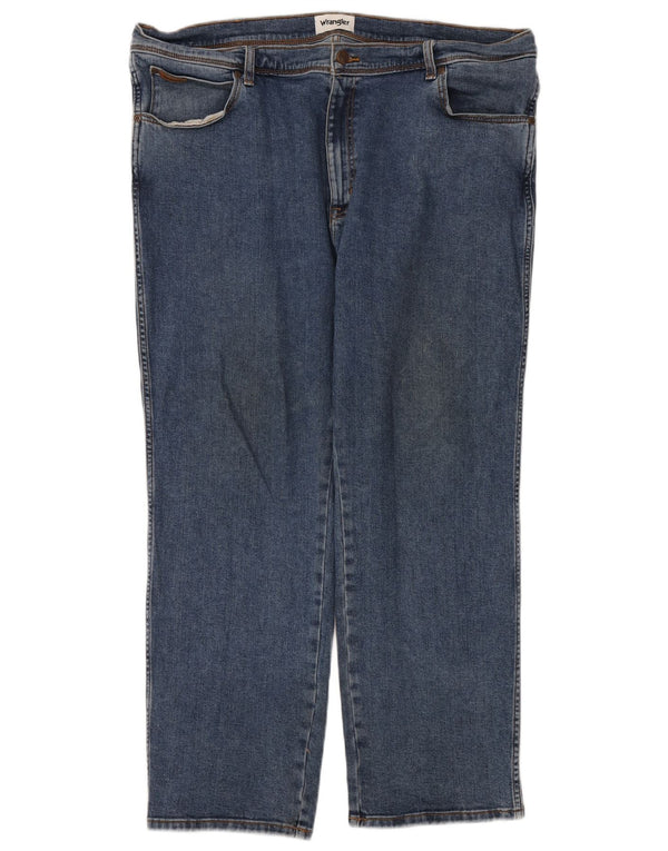 Wrangler Mens Texas Straight Jeans W44 L30 kék pamut
