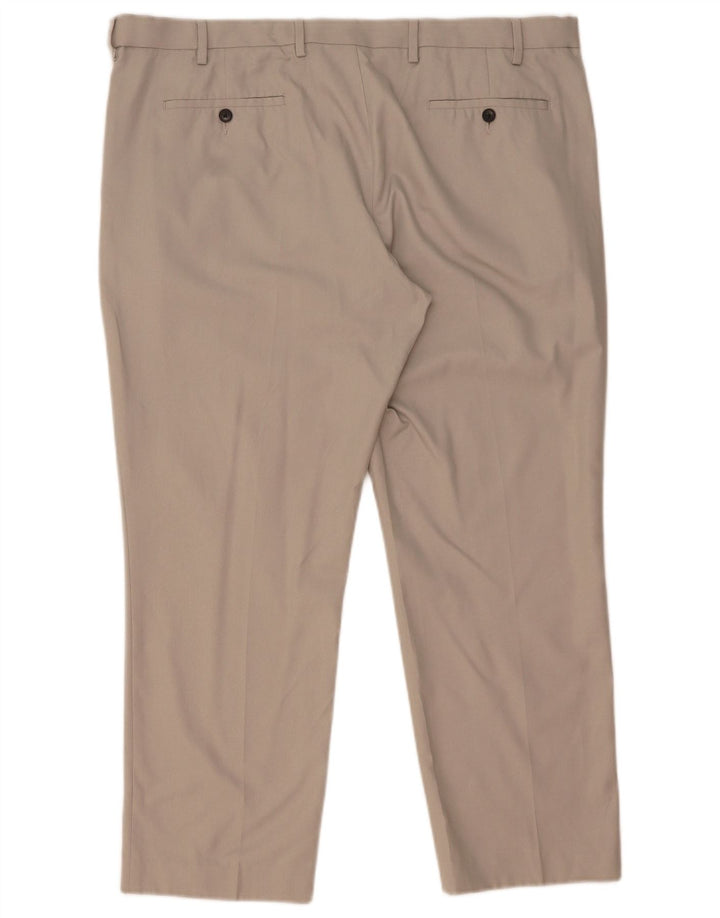 Pantaloni chino pentru bărbați Marks & Spencer, cu ajustare normală, L42 L28, poliester gri