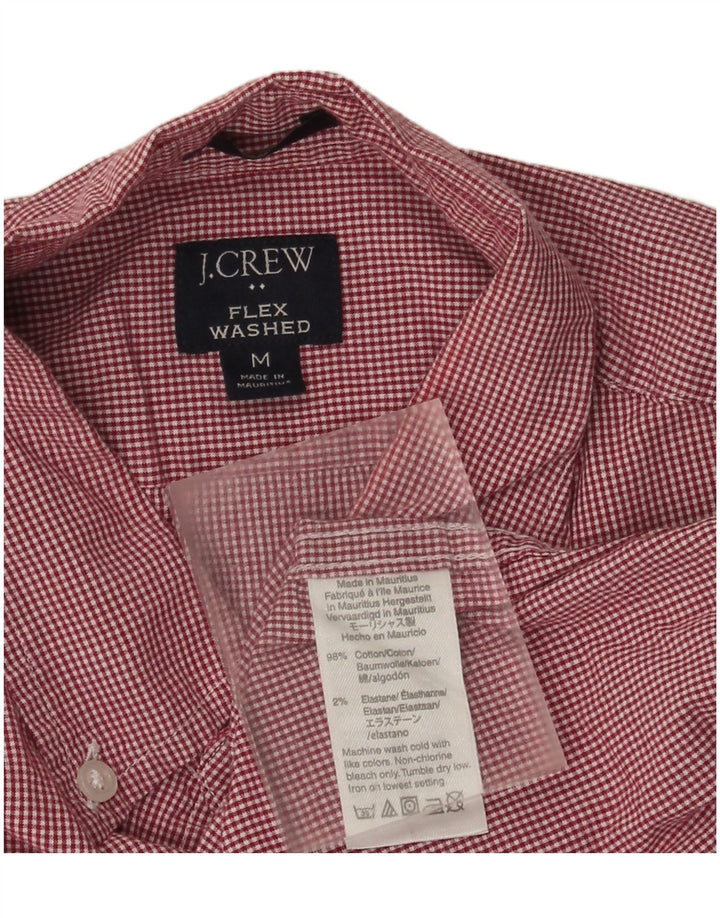 J. Crew muška Flex isprana tanka košulja srednje crvene boje od gingham pamuka
