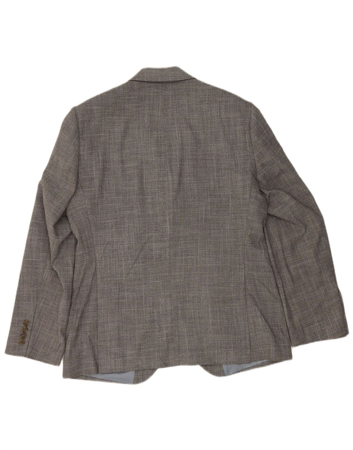 Marks & Spencer Mens Tailored Fit Blazer Jacket UK 40 Medium Grey Check