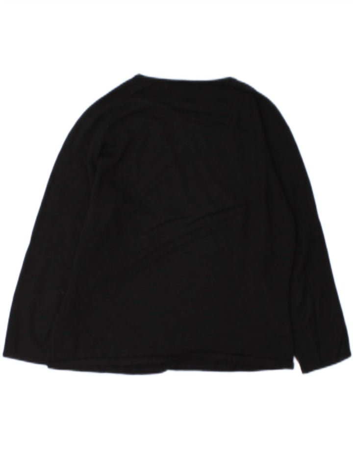 Maglione da donna Marks & Spencer corto con scollo a barca UK 14 medio nero