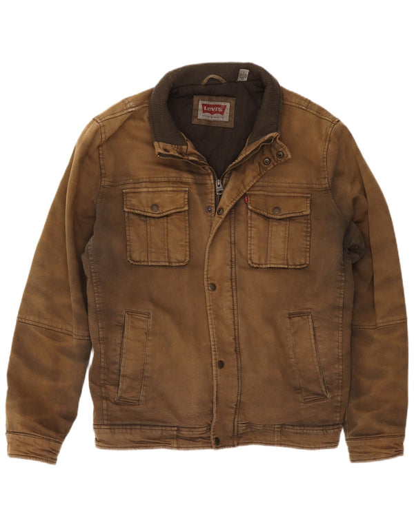 Giacca a vento da uomo Levi's UK 40 grande cotone marrone