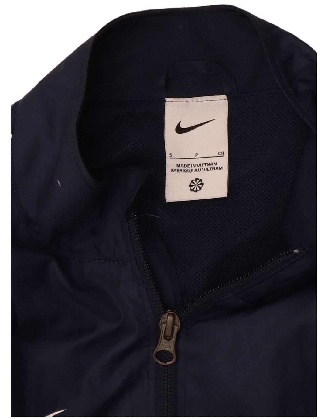 Nike Mens Rain Jacket Small Navy Blue Polyester