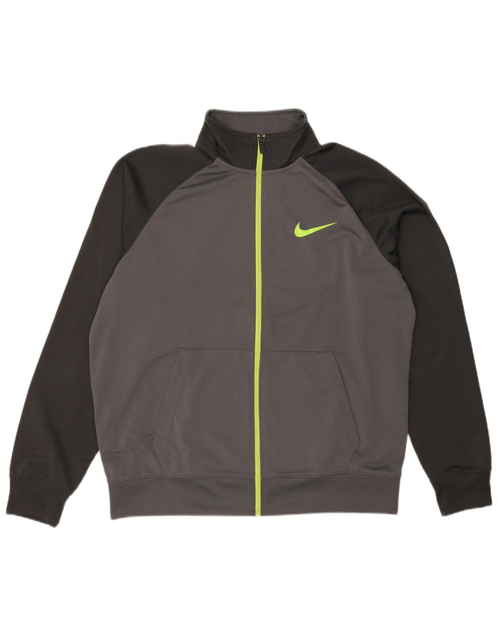 NIKE muška trenirka gornja jakna XL sivi poliester u boji