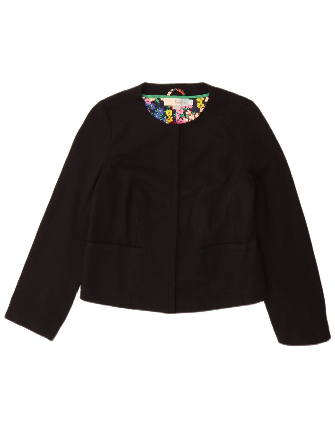 BODEN Womens Blazer Jacket UK 10 Small  Black Cotton