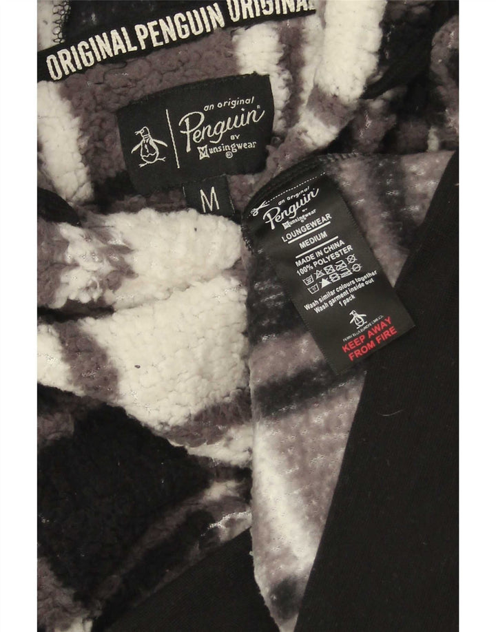 Penguin Ανδρική κουκούλα Fleece Jumper Medium Black Check Polyester