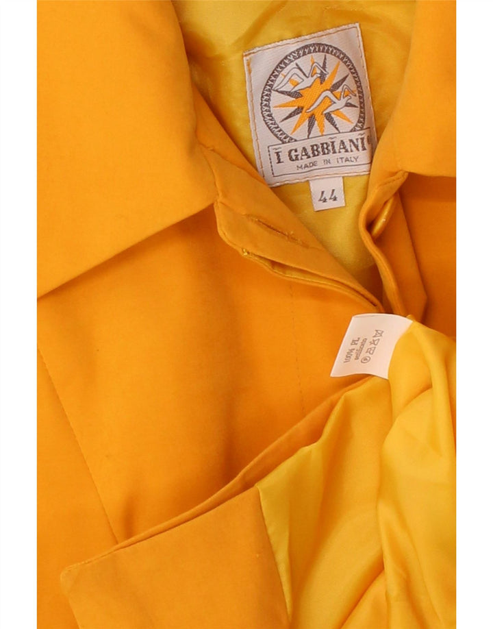 I GABBIANI Womens Overcoat IT 44 Medium Yellow Vintage I Gabbiani and Second-Hand I Gabbiani from Messina Hembry 