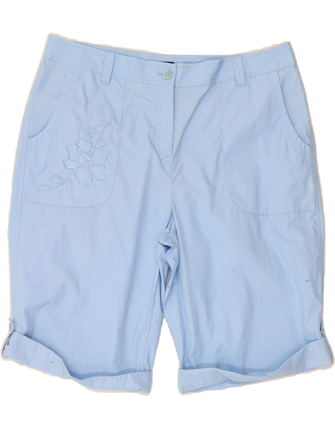 IZOD Womens Casual Shorts US 12 Large W36  Blue Cotton Vintage Izod and Second-Hand Izod from Messina Hembry 