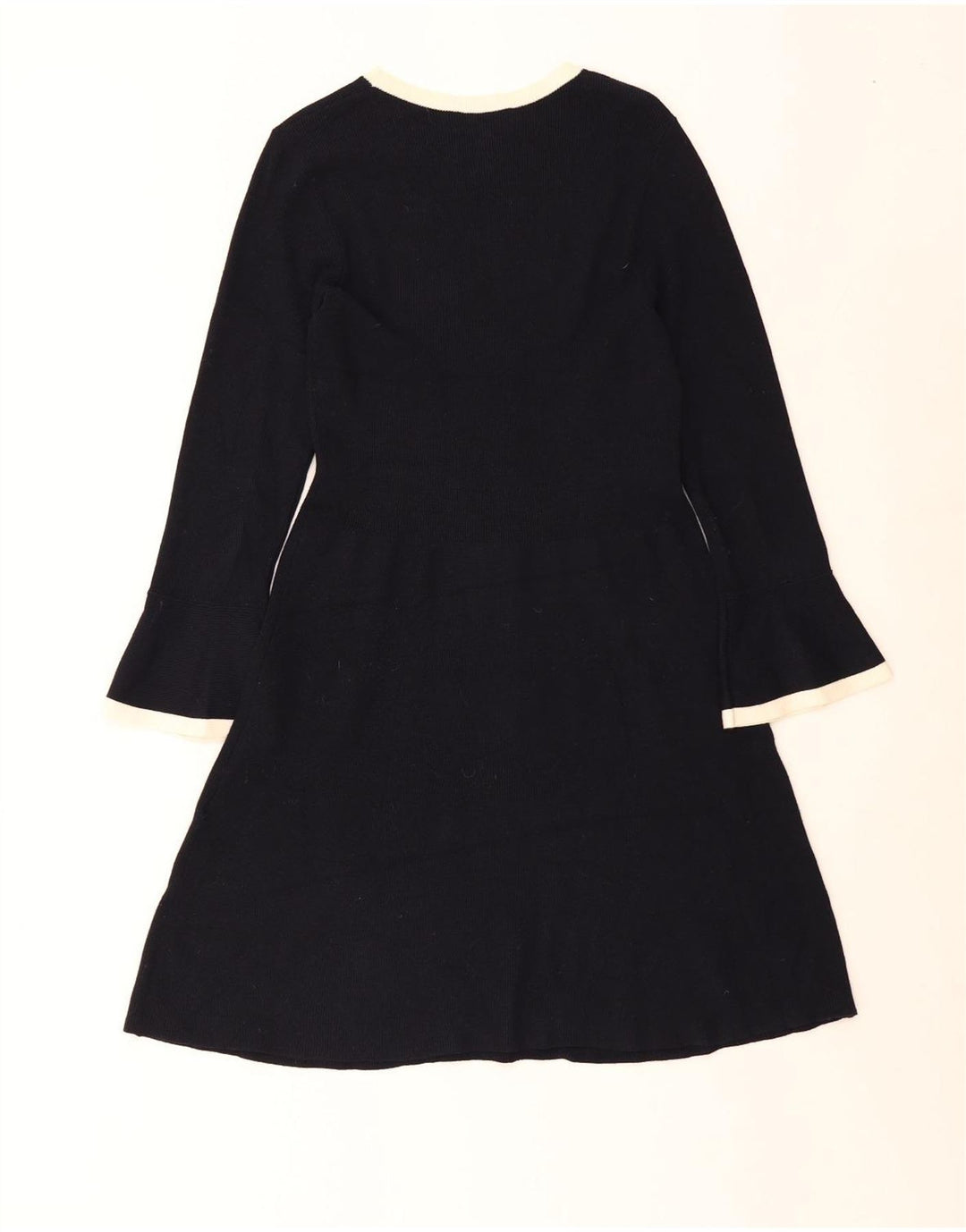 Hobbs Womens Jumper Dress UK 12 Medium Navy Blue Rayon