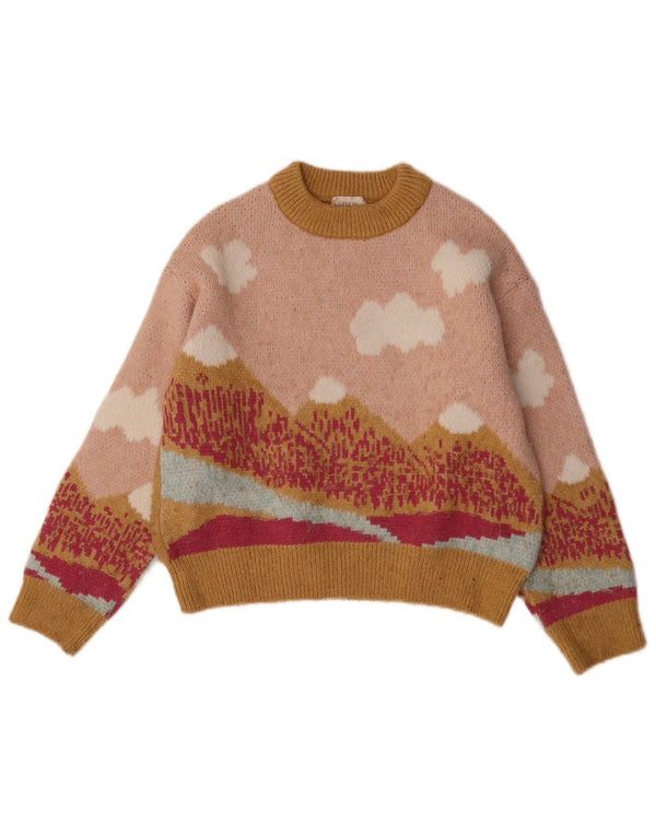 Zara piger sweater med rund hals 11-12 år Flerfarvet Colourblock