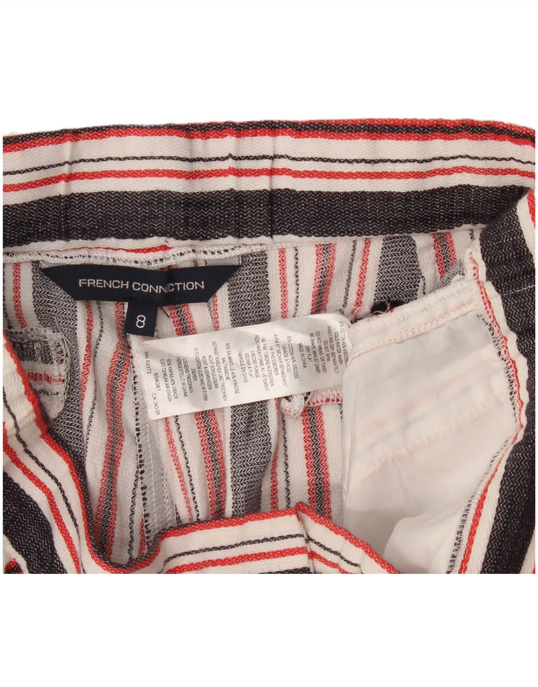 French Connection Womens Chino Shorts UK 8 Small W28 Multicoloured Striped