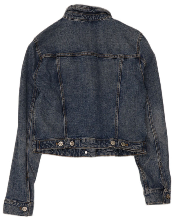 Giacca in denim corta da donna Zara UK 10 piccola blu